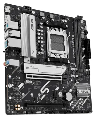 Produktbild von ASUS PRIME B850M-K, AMD, Sockel AM5, AMD Ryzen 7000 Series, AMD Ryzen 8000 Series, AMD Ryzen 9000 Series, Sockel AM5, DDR5-SDRAM, 128 GB