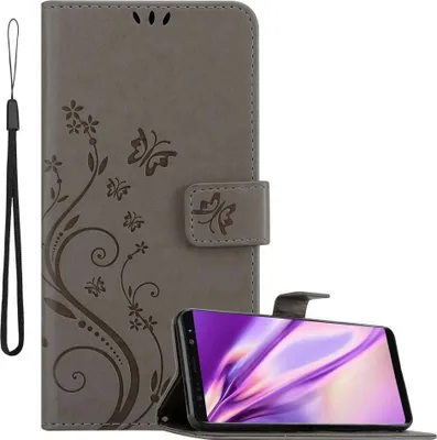 Obrázok produktu pre Cadorabo Puzdro pre Samsung Galaxy NOTE 8 Ochranný kryt v sivej farbe Puzdro na mobilný telefón Puzdro s krytom Flowers Flower
