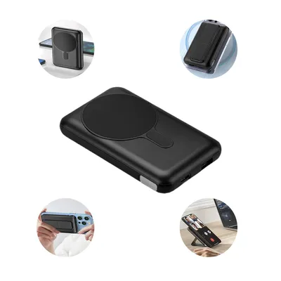 Produktbild von 10000 mAh Wireless Powerbank, magnetisch & faltbar, PD 22,5 W Schnellladung, LED-Anzeige, kabelloses Ladegerät für unterwegs