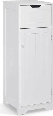 Imagen del producto de Armario estrecho para baño, con 1 cajón, 1 puerta, 2 estantes, dimensiones: 32 x 30 x 87 cm, ideal para baño y cocina