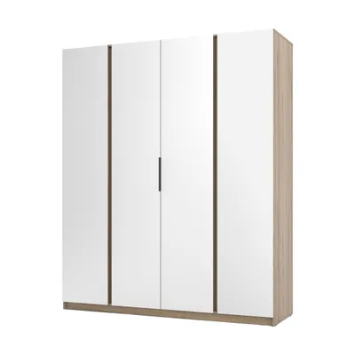Produktbild von Garderobenschrank KORA X Eiche Evoke/Eiche Evoke mit Spiegeltüren - Kleiderschrank für Flur, Diele, Schlafzimmer, Ankleideraum mit viel Stauraum