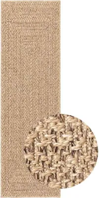 Produktbild von vidaXL Teppich ZIZUR 80x250 cm Jute-Optik Indoor und Outdoor