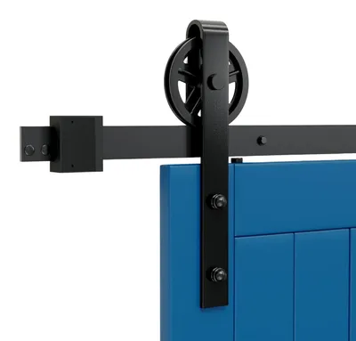 Obrázek produktu pro Skysen Systém pro posuvné dveřní kování Uhlíková ocel Černý 228 cm