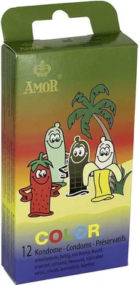 Produktbild von Amor Farbige Kondome 12 Einheiten    One Size
