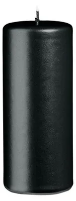 Produktbild von Stumpenkerzen Metallic Matt Schwarz 120 x Ø 50 mm, 12 Stück