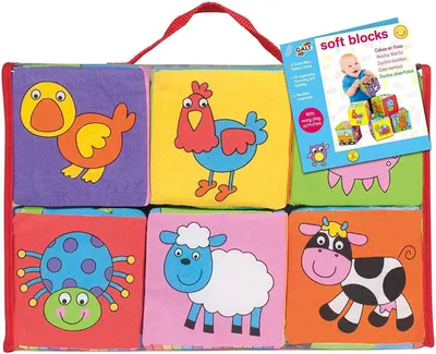 Zdjęcie produktu dla Zabawki - Miękkie klocki - Sensoryczne zabawki dla dzieci od 6 miesięcy