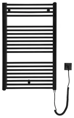 Productafbeelding van Aqualine DIRECT-E elektrische badverwarmer, rechthoekig, 600x960 mm, 400 W, zwart