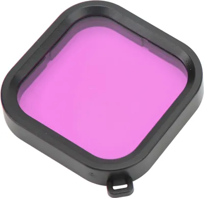Productafbeelding van Duikfilter voor Hero 10 en 11, zwarte, waterdichte behuizing, vierkant kleurcorrectiefilter, geschikt voor onderwaterfotografie, paars