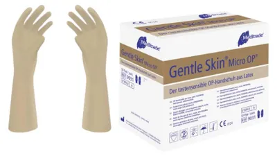 Produktbild von Gentle Skin® Micro OP®OP-Handschuh aus Latex, steril, puderfrei, Gr. 7 | Packung (50 Paare)