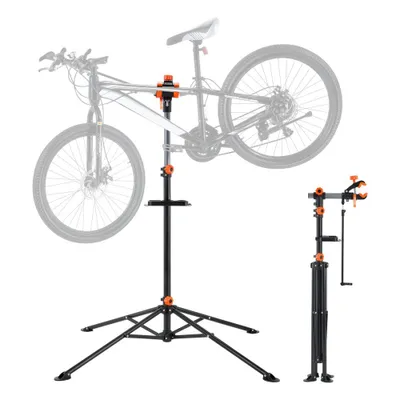 Produktbild von Fahrradreparaturständer - Fahrradmontageständer - Schwerlast-Montageständer 102-160 cm Höhenverstellbar - Schwarz - 36,3 kg