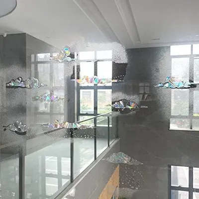 Produktbild von Prisma-Fensteraufkleber gegen Vogelschläge, Anti-Kollisions-Aufkleber, verhindert Kollisionen von Vögeln mit Fenstern, (Wolke, 14 Stück)