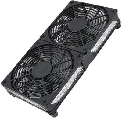 Image de Ventilateur d'ordinateur sans fil 120 mm 12 V, au design élégant, avec grille de protection