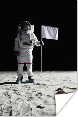Produktbild von MuchoWow® Poster Mond - Weltraum - Astronaut 80x120 cm - Papierdruck