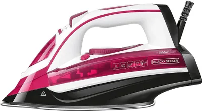 Image de Fer à repasser vapeur BLACK+DECKER BXIR2600E 2600 watts rose