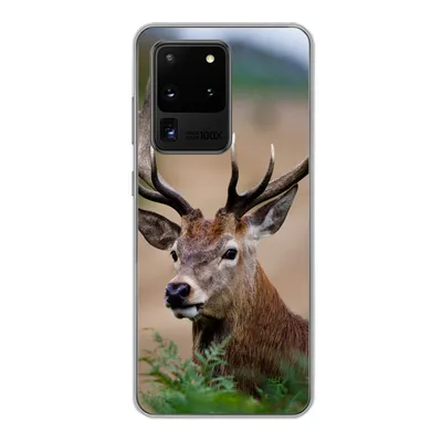 Produktbild von MuchoWow® Handyhülle Schutzhülle Hülle für Samsung Galaxy S20 Ultra Hirsche - Farne - Natur Silikon Softcase Handy Hülle - Karteninhaber