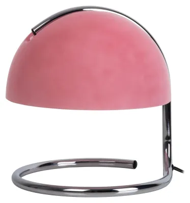 Produktbild von Tischleuchten - Tischleuchte "BURANO" rosa / H: 25 cm, Tischlampe im Retro Style, aus Metall und Glas in pink, 25 cm hoch, Ø 23,5 cm, E27-Fassung – Schnurschalter