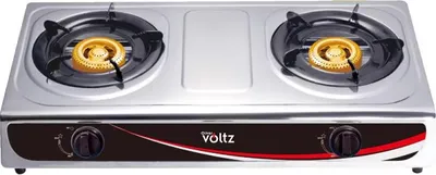 Obrázek produktu pro Oliver Voltz OV51454AD dvojitá plynová varná deska, 5,4 kWh, 30 mbar, automatické zapalování, 2 litinové hořáky, nerezová ocel