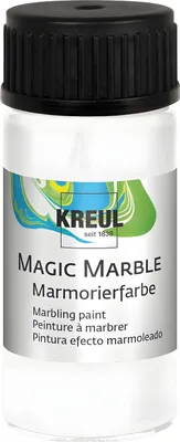 Produktbild von KREUL Marmorierfarbe "Magic Marble" weiß 20 ml im Glas