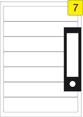 Produktbild von 175 Etiketten / 25 Blatt DIN A4 / Größe: 192x39 / Ordner-Rückenschilder
