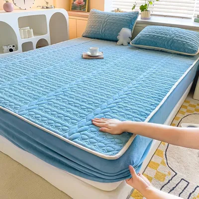 Zdjęcie produktu dla Prześcieradło 90 x 200 cm do łóżka z pojemnikiem na pościel
