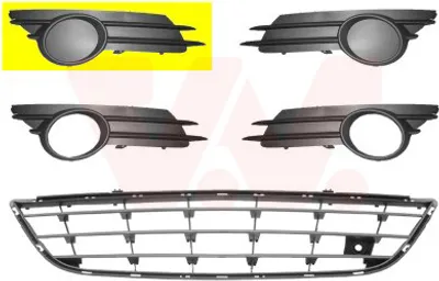Produktbild von VAN WEZEL Lüftungsgitter Grill Stoßfänger für OPEL Corsa D Schrägheck (S07) ohne Loch/Löcher für Nebellampen