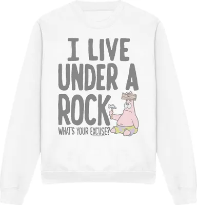Produktbild von SpongeBob SquarePants - "Under A Rock" Sweatshirt für Herren/Damen Uni TV12939 (S) (Weiß)