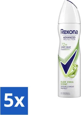 Produktbild von Rexona - Deodorant Spray - Aloe Vera Duft - Pflegend & Frisch - 150 ml - Vorteilspack - 5 Stücke