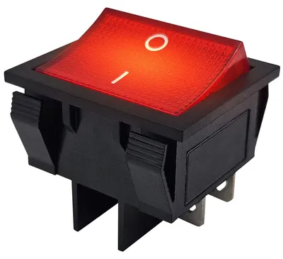 Produktbild von ProRide Wippschalter KCD9-202 ON/OFF, 3-polig, 250 V/16 A, Rot
