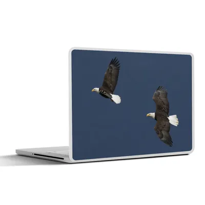 Produktbild von MuchoWow® Laptop Aufkleber Sticker Cover Weißkopfseeadler - Adler - Paar - Vögel - Fliegen 31x22.5 cm - Laptop-Deko