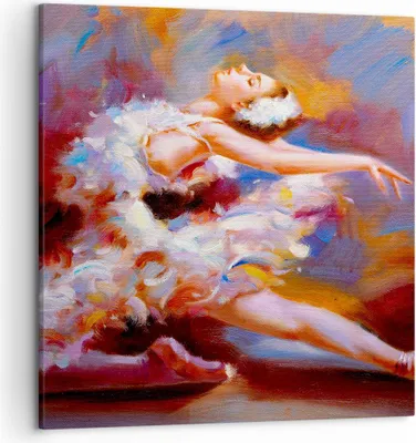 Produktbild von Bild auf Leinwand - Leinwandbild - Balletttänzer tanzen - 50x50cm - Wand Bild - Wanddeko - Leinwanddruck - Bilder - Kunstdruck - Wanddekoration - Leinwand bilder - Wandkunst - AC50x50-3463