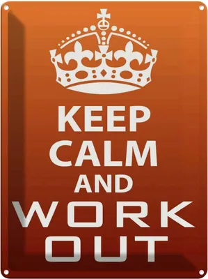 Produktbild von vianmo Blechschild 40x30 cm Keep Calm and work out Yoga