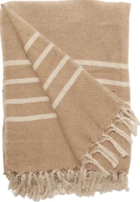 Produktbild von Decke Überwurf Mila 100% Baumwolle 130x180 cm Skandinavisch Beige-Natur