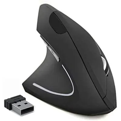 Zdjęcie produktu dla Mysz ergonomiczna - Dla leworęcznych - Pionowa - Bezprzewodowa - 3 poziomy DPI - 800, 1200, 1600