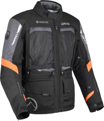 Produktbild von DANE Reykjavik wasserdichte Motorrad Textiljacke, schwarz/orange, 50