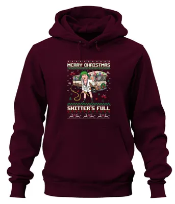 Immagine prodotto di Merry Christmas Shitter's Full Christmas Beautiful Gift Ugly Sweater Unisex Felpa con cappuccio, Borgogna, XL