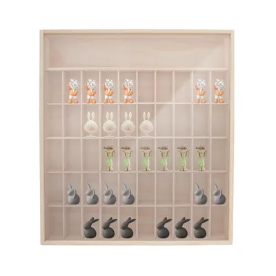 Produktbild von Holz vitrine, Vitrine für Mini figuren Action figuren, Vitrine, Ausstellungs- und Aufbewahrungsregal für Zubehör