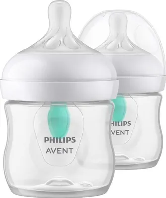 Zdjęcie produktu dla Butelki dla niemowląt Philips AVENT Natural 3.0, Antykolkowe, 125 ml, AirFree, Smoczek Kształt Piersi, 2 sztuki, Białe