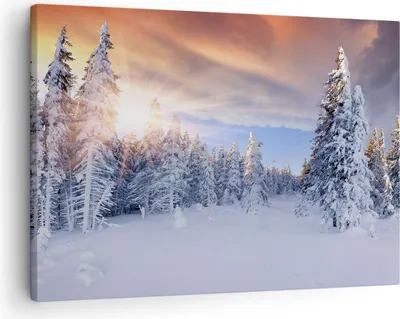 Produktbild von Bild auf Leinwand - Leinwandbild - Abenteuer alpen winter schnee - 70x50cm - Wand Bild - Wanddeko - Leinwanddruck - Bilder - Kunstdruck - Wanddekoration - Leinwand bilder - Wandkunst - AA70x50-2433