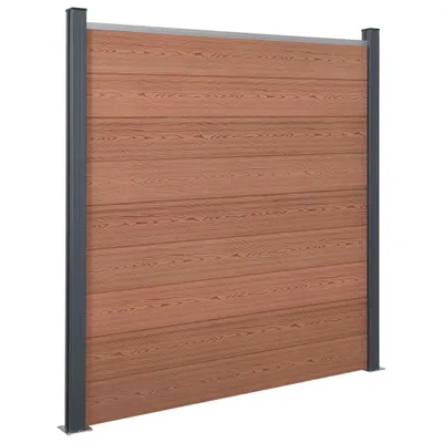 Produktbild von Möbel Zaunelement-Set Braun 699x186 cm WPC - Metallzäune CLORIS7995351