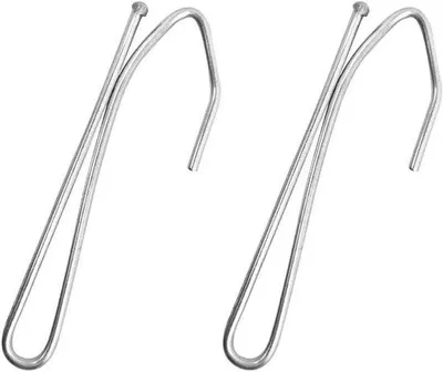 Produktbild von Metall Vorhanganhänger Edelstahl Tiefzacken 50 Stück