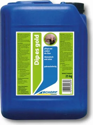 Produktbild von Dip es gold Zitzentauchmittel 5 kg mit 3000 ppm PVP-Jod, Euterpflege und Desinfektion für Rinder, DVG-gelistet