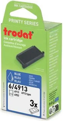Obrázok produktu pre Trodat 1498, Atramentová náplň, Modrá, Trodat, 4913, 4913 Typomatic, 4953 Typomatic, Čierna, 68 mm