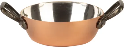 Produktbild von Cuisine Romefort | Kupferpfanne Ø 16 cm | verzinnt mit zwei Gusseisengriffen | Servierpfanne aus massivem Kupfer