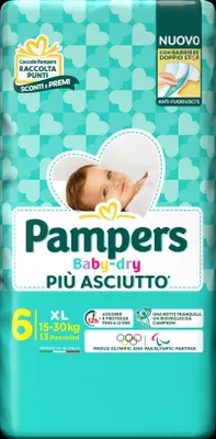 Image de Couches pour bébé Pampers Baby Dry, taille XL, boîte de 13 couches