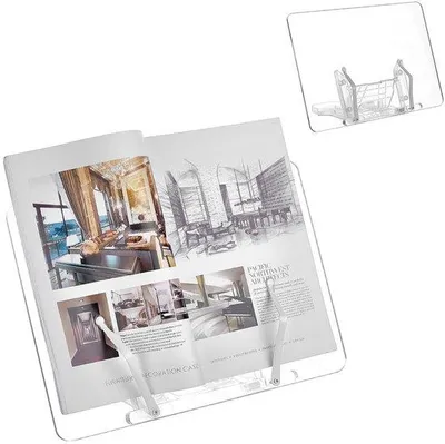 Productafbeelding van Lichtgewicht boekhouder van duurzaam acryl – display- en documenthouder – leesstandaard – geschikt voor kookboeken – 22,9 x 33,5 cm