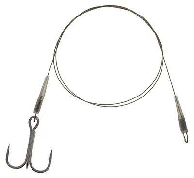 Produktbild von Westin Float Rig 50cm 14kg/30Lbs 1x7 - Stahlvorfach mit Drilling, Größe:Gr. 2