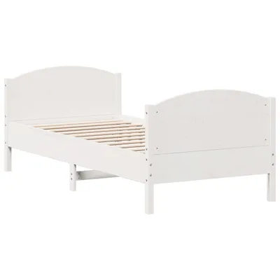 Immagine prodotto di vidaXL Letto in legno massiccio senza materasso bianco 75x190 cm in legno di pino