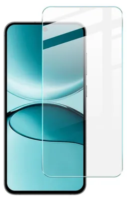 A screen protector is shown placed over a smartphone.