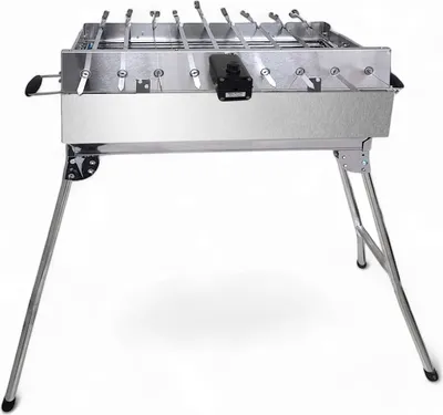 Produktbild von Mangal Kairat Schaschlik Grill Drehspieß Alumotor 230V 9 Spieße