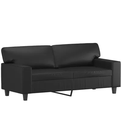 Produktbild von vidaXL 2-Sitzer-Sofa Schwarz 140 cm Kunstleder
